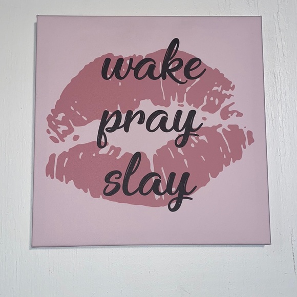 Home Collection Other - Wake Pray Slay Canvas Wall Art